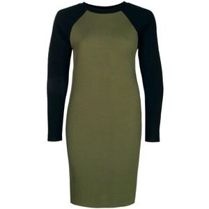 Tall Luna Contrast Sleeve Rib Dress